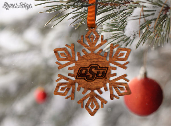 Oklahoma State University Ornament OSU Snowflake