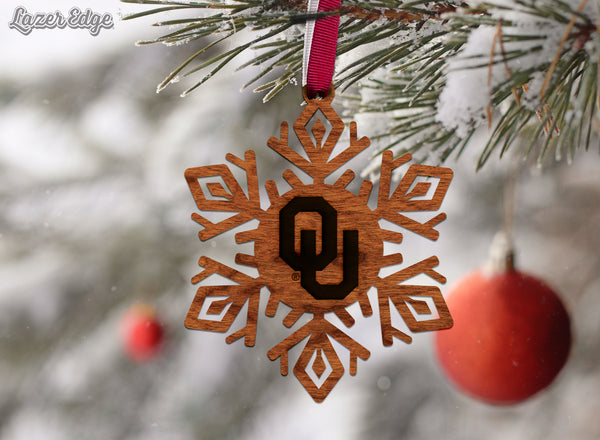 Oklahoma University Ornament OU Snowflake