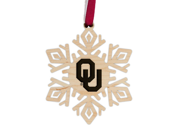 Oklahoma University Ornament OU Snowflake