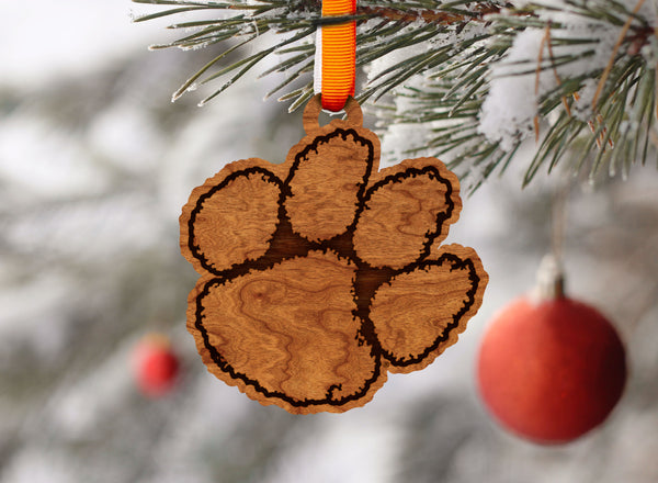 Clemson Ornament Tiger Paw