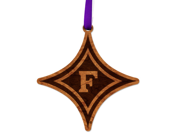 Furman University Ornament Diamond F