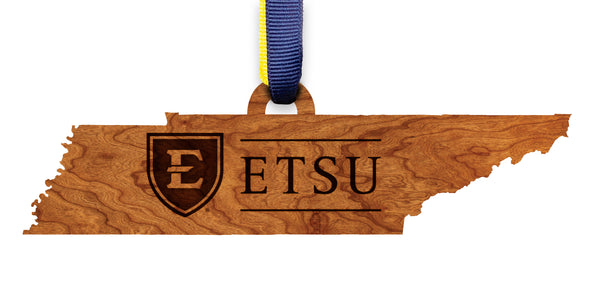 East Tennessee State University Ornament ETSU on State