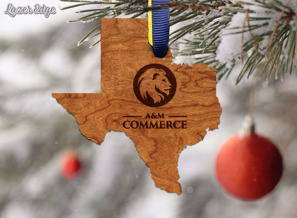 Texas A&M, Commerce Ornament Lion Head on TX