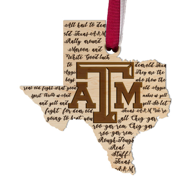 Texas A&M Ornament TAM War Hymn