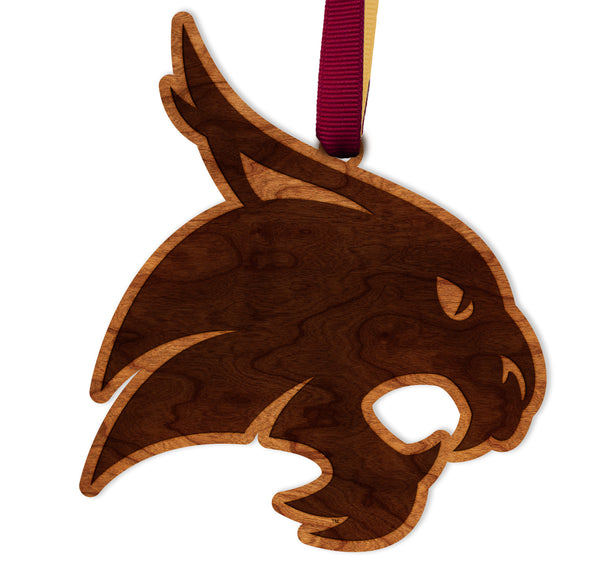 Texas State University Ornament Wildcat Logo