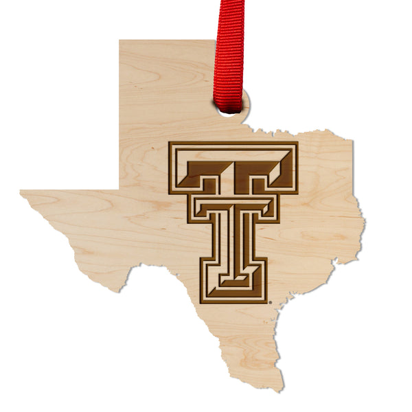 Texas Tech Ornament TT on State