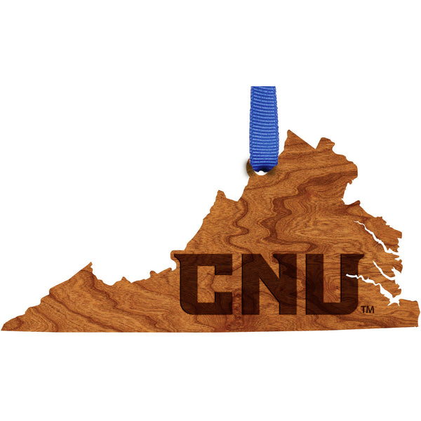 Christopher Newport University CNU Letters on Virginia Outline  Ornament