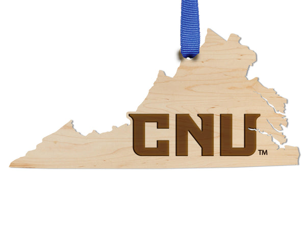Christopher Newport University Ornament Christopher Newport CNU Letters on Outline
