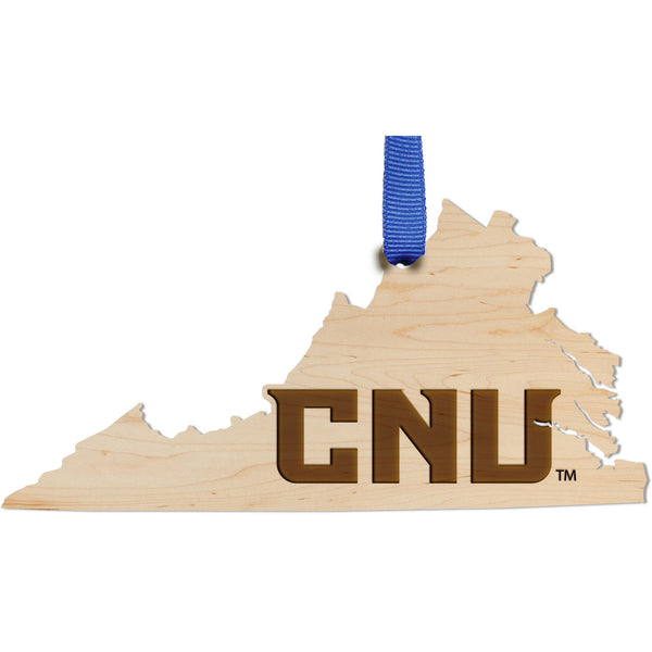 Christopher Newport University CNU Letters on Virginia Outline  Ornament