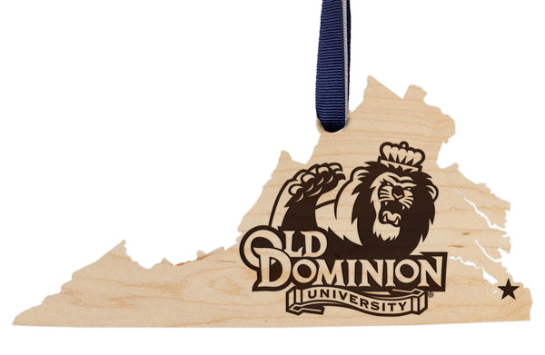 Old Dominion University Ornament Old Dominion University Monarch on State