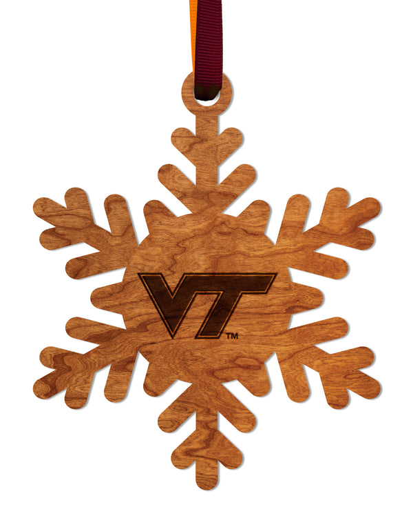 Virginia Tech Ornament VT Snowflake