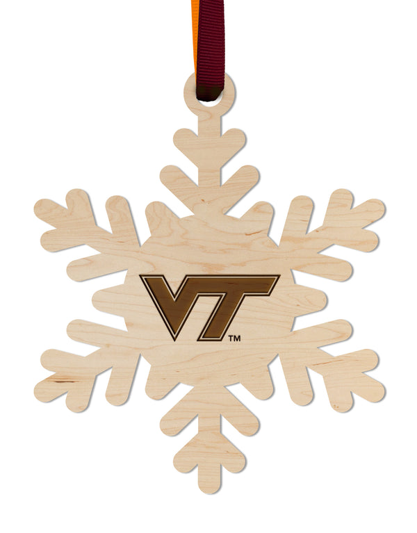 Virginia Tech Ornament VT Snowflake