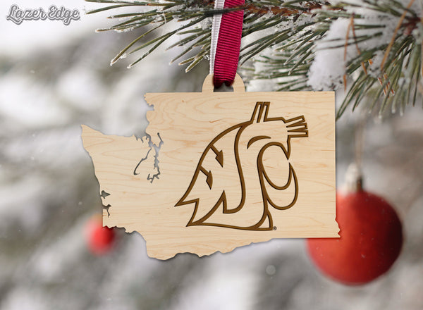 Washington State University Ornament WSU on State