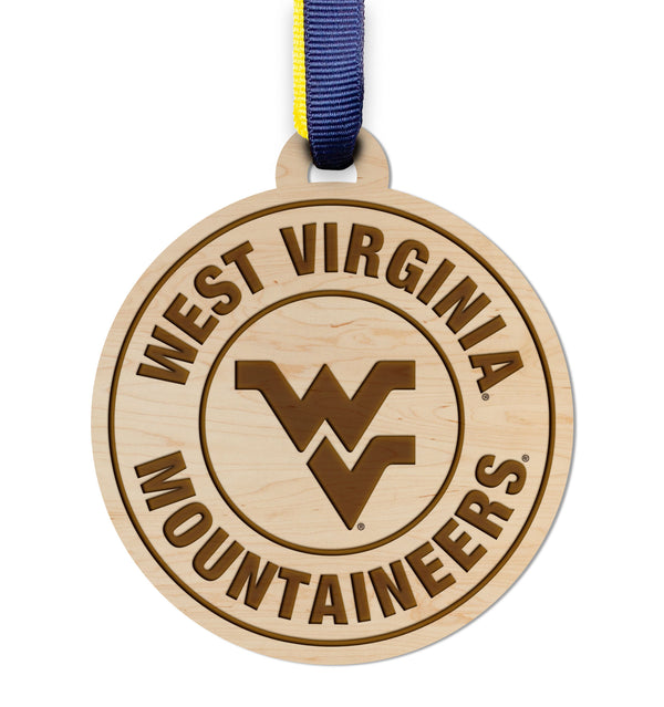 West Virginia Ornament Circular WV Mountain