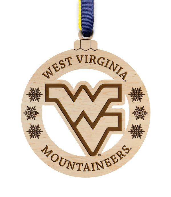 West Virginia Ornament West Virginia Moutaineers Circular WV