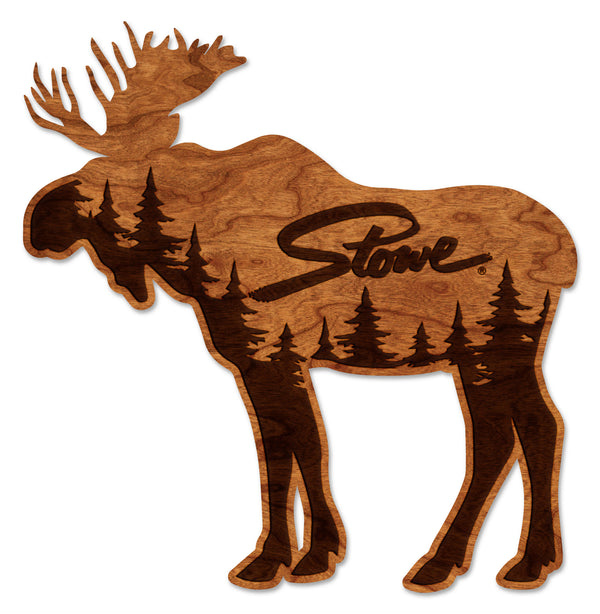 City/Hometown Magnet Stowe VT Moose with Stowe