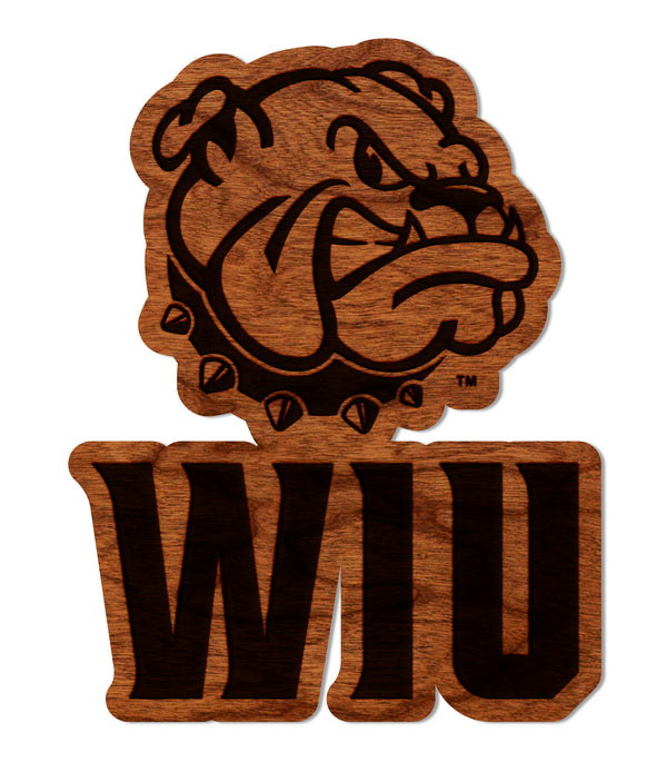 Western Illinois University Magnet Western Rocky above WIU