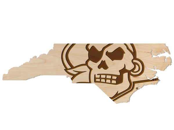 East Carolina University Magnet ECU Pirate on Outline