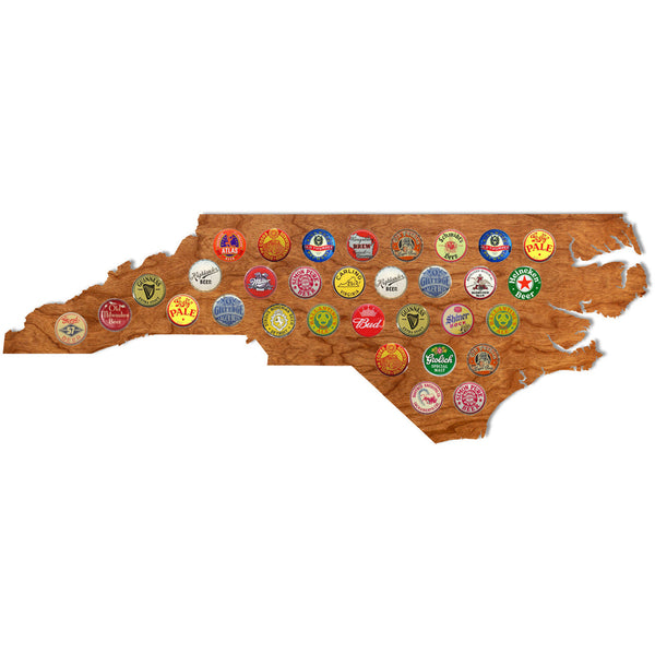 Bottle Cap Map - North Carolina