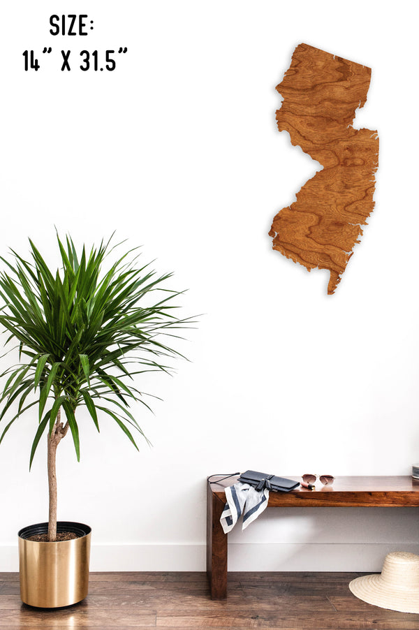 State Map Wall Hanging New Jersey