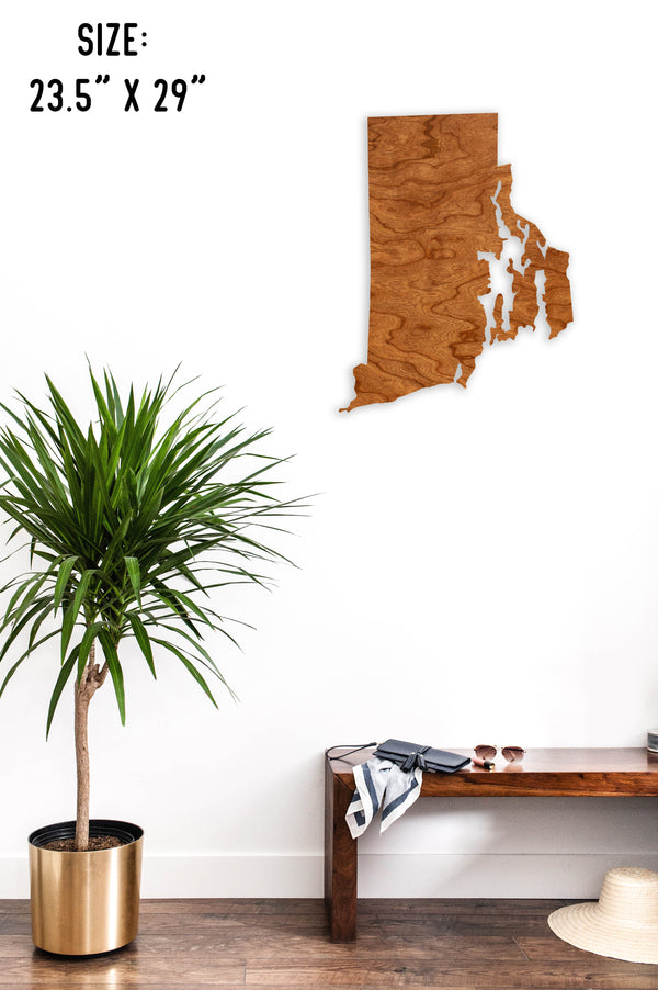 State Map Wall Hanging Rhode Island