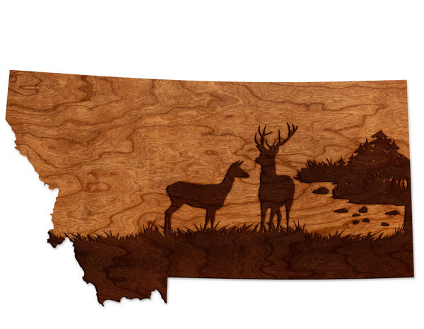 Deer Hunting Wall Hanging Deer on MT