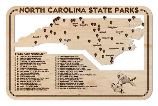 State Parks Wall Hanging NC State Park Cardinal Z
