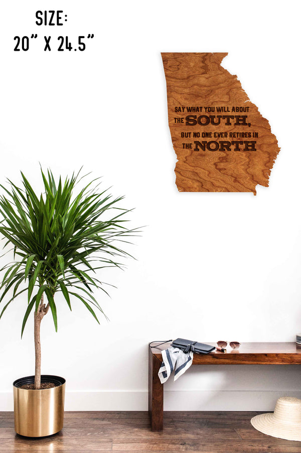 State Map Wall Hanging Phrases Say What you Will About the South