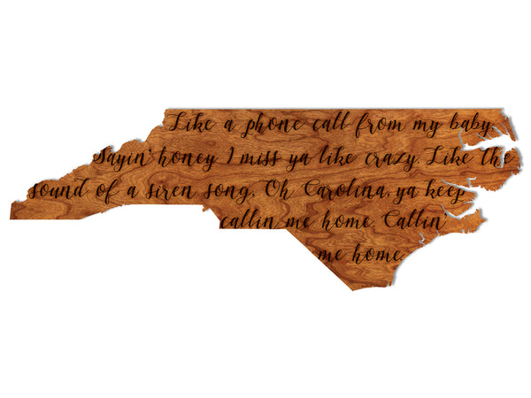 State Map Wall Hanging Carolina Keep Callin