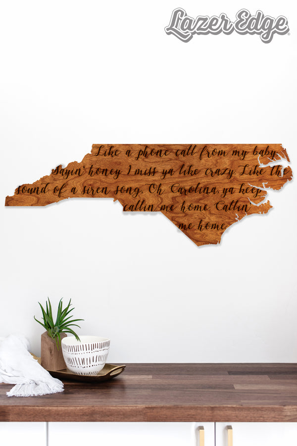 State Map Wall Hanging Keep Callin Me NC