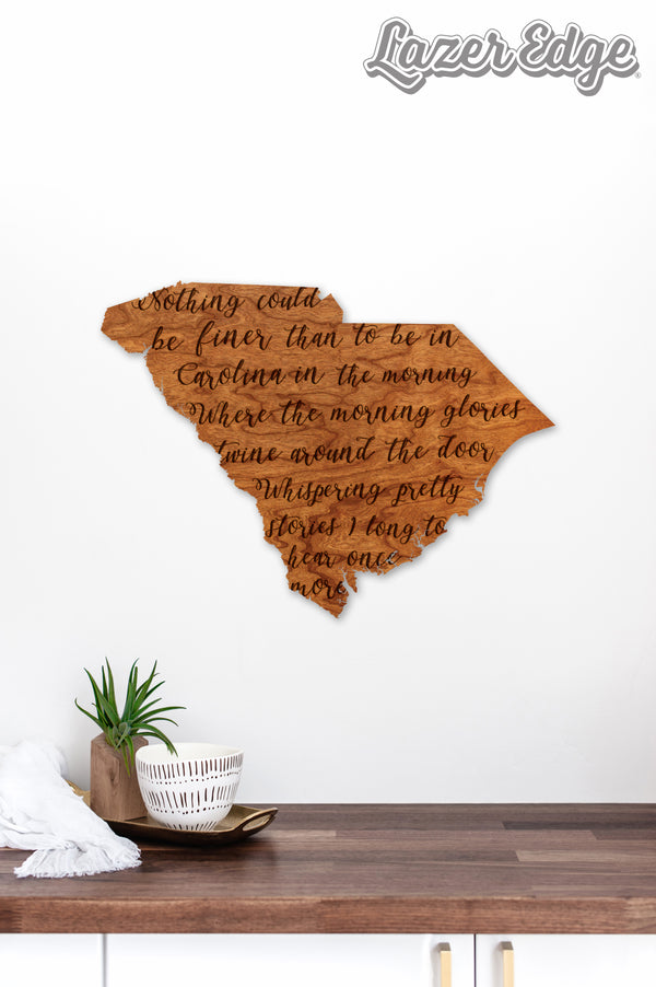 State Map Wall Hanging Finer SC Clemson