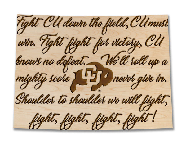 Colorado, University of Wall Hanging Fight Song