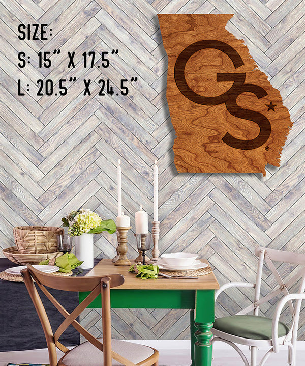 Georgia Southern University Wall Hanging GS Logo on State