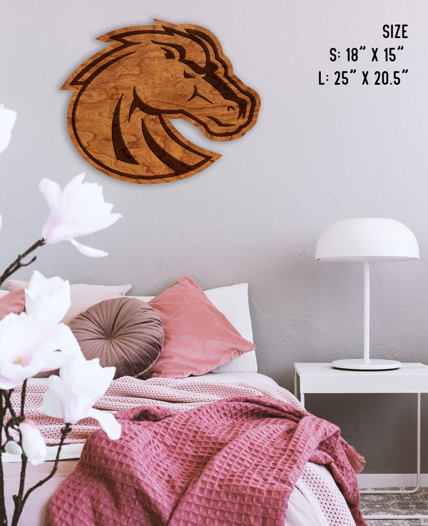 Boise State University Wall Hanging Bronco Head