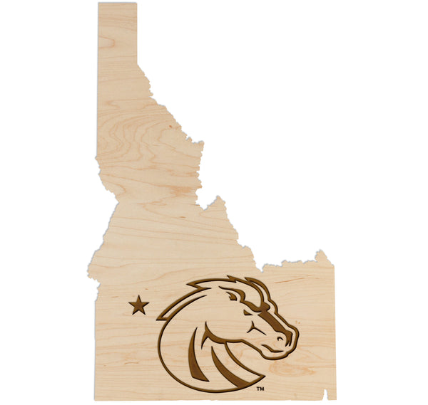 Boise State University Wall Hanging Bronco Head on State