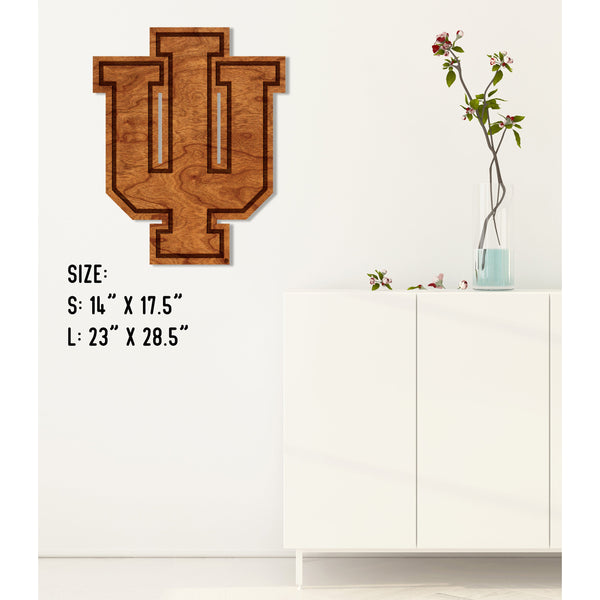 Indiana University Wall Hanging Interlocked IU