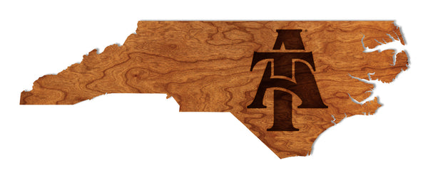 NC A&T Wall Hanging AT Outline Standard