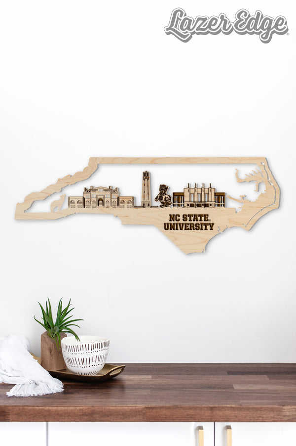 NC State Wall Hanging State Skyline X