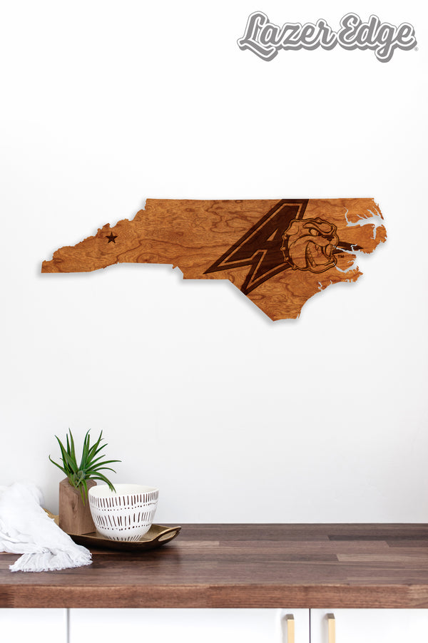 UNC Asheville Wall Hanging Bulldog A on State
