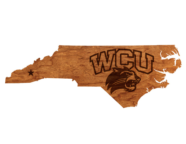 Western Carolina University Wall Hanging WCU Logo on State