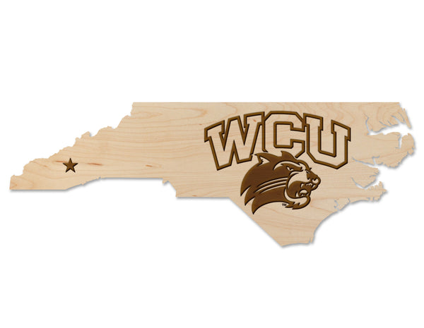 Western Carolina University Wall Hanging WCU Logo on State