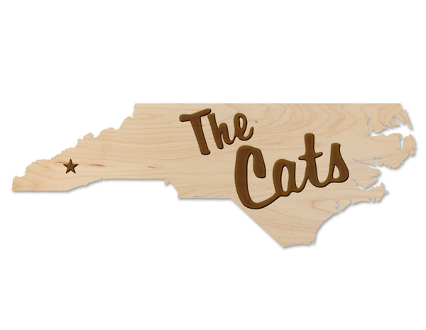 Western Carolina University Wall Hanging The Cats on State