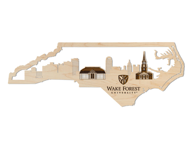 Wake Forest University Wall Hanging Wake Forest  NC Skyline