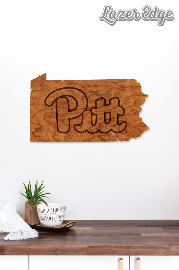 Pitt Wall Hanging Pitt Logo on State