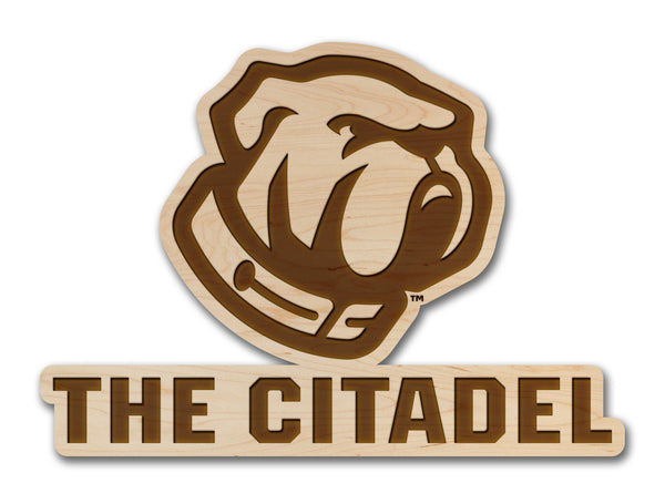 Citadel Wall Hanging The Citadel Bulldog with The Citadel Standard