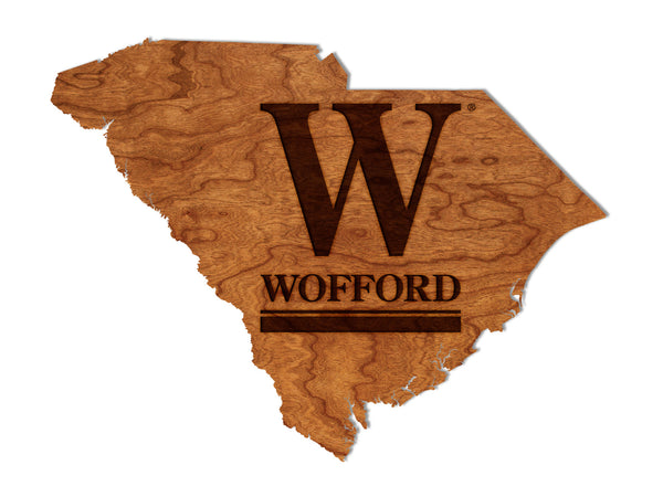 Wofford College Wall Hanging Wofford W on State