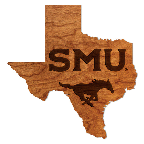 SMU (Southern Methodist University) Wall Hanging SMU Mustang on State