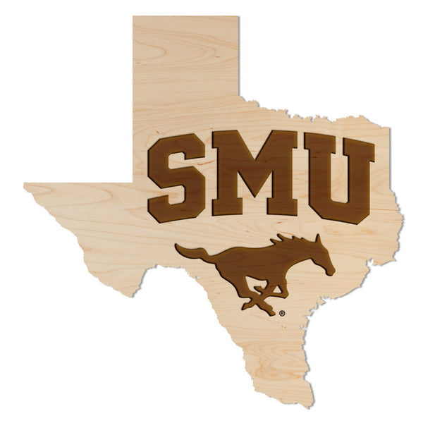 SMU (Southern Methodist University) Wall Hanging SMU Mustang on State