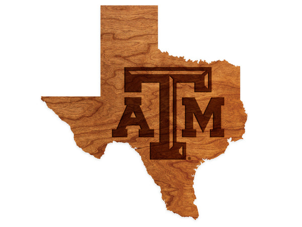 Texas A&M Wall Hanging Block TAM on State