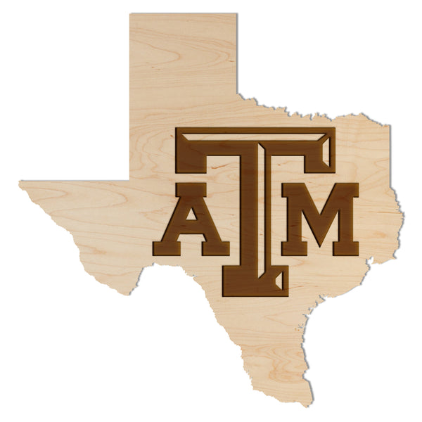 Texas A&M Wall Hanging Block TAM on State
